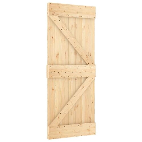 Klizna vrata NARVIK Prirodna i crna 85 x 210 cm (213,5 cm) - 85 x 210 cm (213,5 cm) Trokutasti Cijena