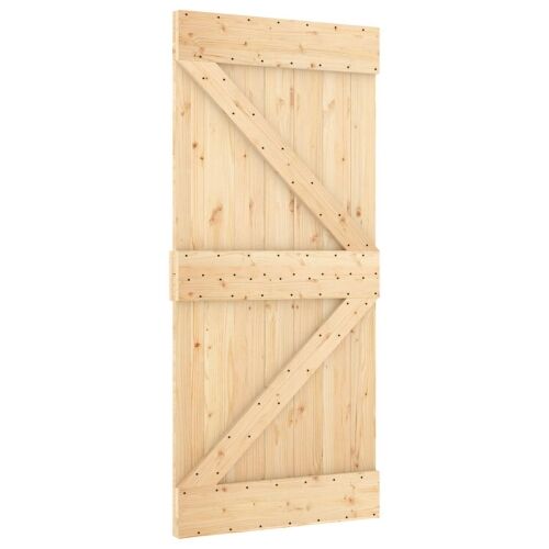Klizna vrata NARVIK Prirodna i crna 95 x 210 cm (213,5 cm) - 95 x 210 cm (213,5 cm) Trokutasti Cijena