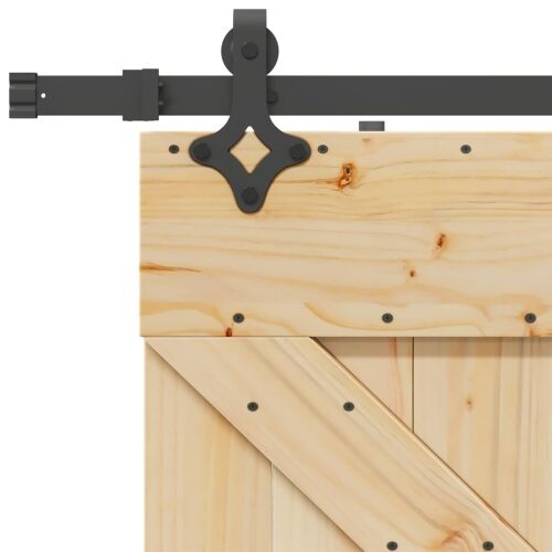 Klizna vrata NARVIK Prirodna i crna 80 x 210 cm (213,5 cm) - 80 x 210 cm (213,5 cm) Trokutasti Cijena