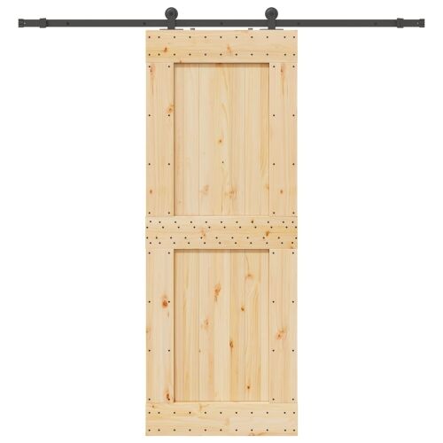 Klizna vrata NARVIK 85 x 210 cm (213,5 cm) Prirodna i crna - 85 x 210 cm (213,5 cm) Četvrtasto Cijena