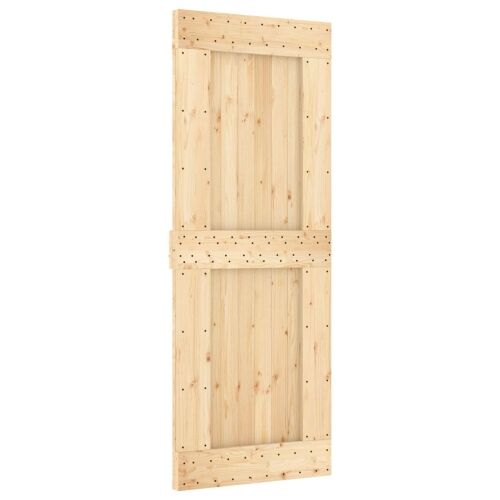 Klizna vrata NARVIK Prirodna i crna 80 x 210 cm (213,5 cm) - 80 x 210 cm (213,5 cm) Četvrtasto Cijena