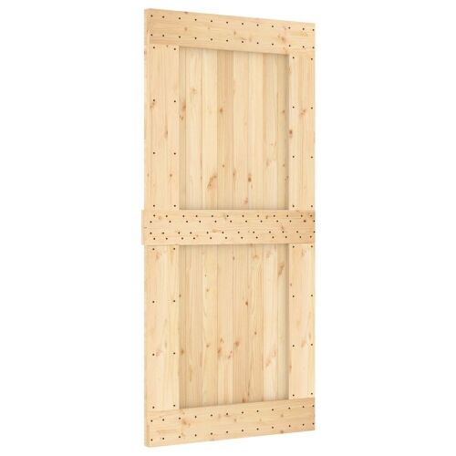 Klizna vrata NARVIK Prirodna i crna 95 x 210 cm (213,5 cm) - 95 x 210 cm (213,5 cm) Četvrtasto Cijena