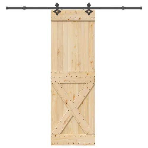 Klizna vrata NARVIK Prirodna i crna 70 x 210 cm (213,5 cm) - 70 x 210 cm (213,5 cm) križni dizajn Cijena