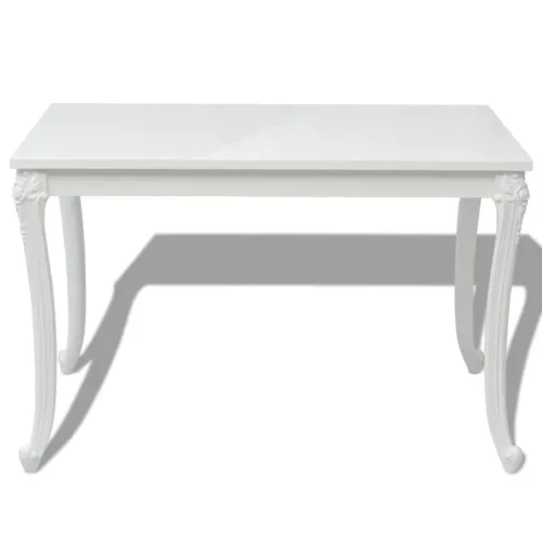 Blagovaonski stol visokog sjaja bijeli 116 x 66 x 76 cm  - 116 x 66 x 76 cm 1 116 x 66 x 76 cm Cijena