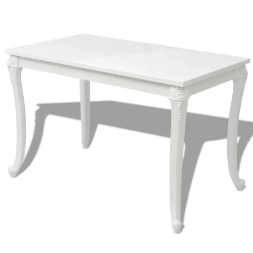 Blagovaonski stol visokog sjaja bijeli 116 x 66 x 76 cm  - 116 x 66 x 76 cm 1 116 x 66 x 76 cm Cijena