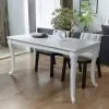 Blagovaonski stol visokog sjaja bijeli 116 x 66 x 76 cm  - 116 x 66 x 76 cm 1