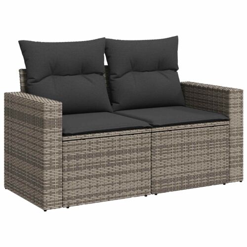 Set sofe 8 kom. Siva i tamno siva Poli Rattan i čelik - siva i tamnosiva Stakl Cijena