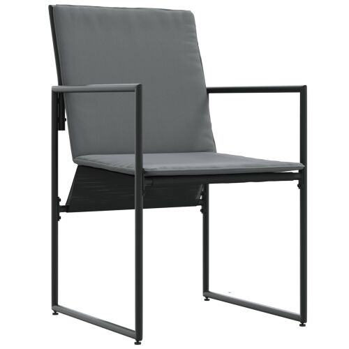 Vrtni set za objed 9 kom. Crna i antracit Textilene i čelik - Stol 200 cm +8x stolica Cijena