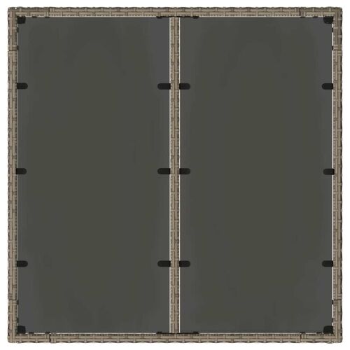 Vanjski blagovaonski stol i stolice 5 kom. Siva poliratan - Siva 90 x 90 x 75 cm 4 Cijena