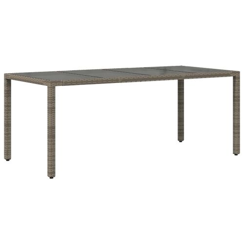 Vanjski blagovaonski stol i stolice 9 kom. Siva poliratan - Siva 190 x 90 x 75 cm 8 Cijena