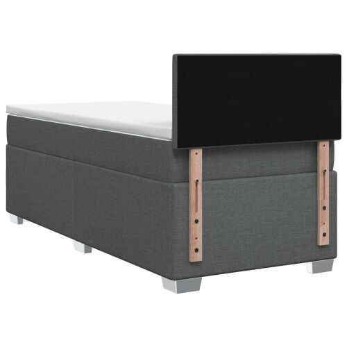 Boxspring krevet s madracem Tamnosiva 80 x 200 cm Tkanina - Tamnosiva 80 x 200 cm Prošiveno gumbima Cijena
