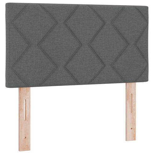 Boxspring krevet s madracem Tamnosiva 80 x 200 cm Tkanina - Tamnosiva 80 x 200 cm Dizajn s rombovima Cijena