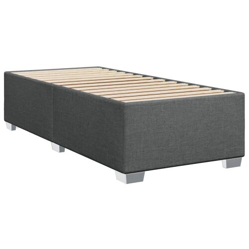 Boxspring krevet s madracem Tamnosiva 80 x 200 cm Tkanina - Tamnosiva 80 x 200 cm Dizajn s rombovima Cijena