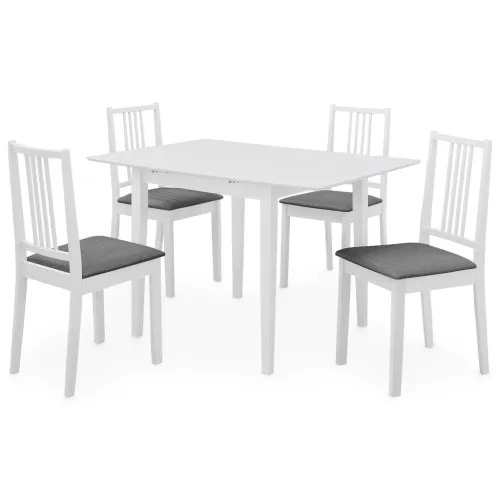 5-dijelni blagovaonski set od MDF-a bijeli - Bijela 4 1 Cijena
