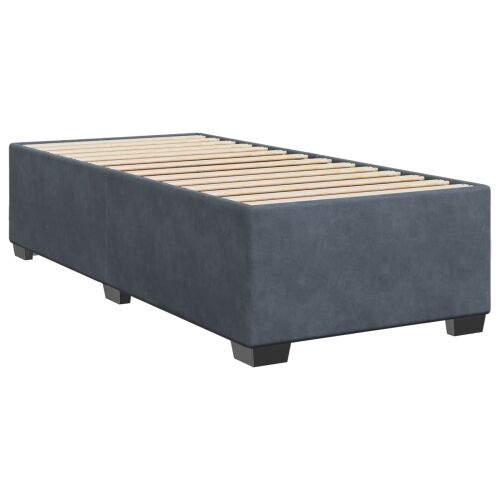 Boxspring krevet s madracem Tamnosiva 90 x 200 cm Baršun - Tamnosiva 90 x 200 cm Dizajn s rombovima Cijena
