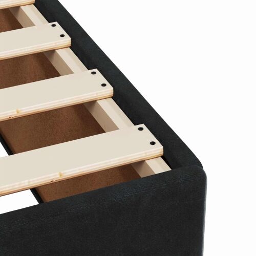 Boxspring krevet s madracem Crna 100 x 200 cm Baršun - Crna 100 x 200 cm Kristal s dugmadima Cijena