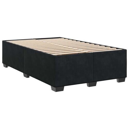 Boxspring krevet s madracem Crna 120 x 190 cm Baršun - Crna 120 x 190 cm Dizajn s rombovima Cijena