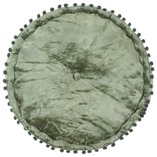 Okrugli tabure baršunasti 40 x 20 cm zeleni - Zelena 1 Cijena