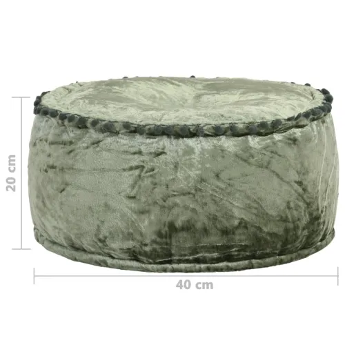 Okrugli tabure baršunasti 40 x 20 cm zeleni - Zelena 1 Cijena