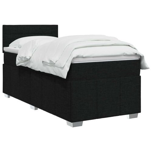 Boxspring krevet s madracem Crna 90 x 200 cm Tkanina - Crna 90 x 200 cm Dizajn linija Cijena