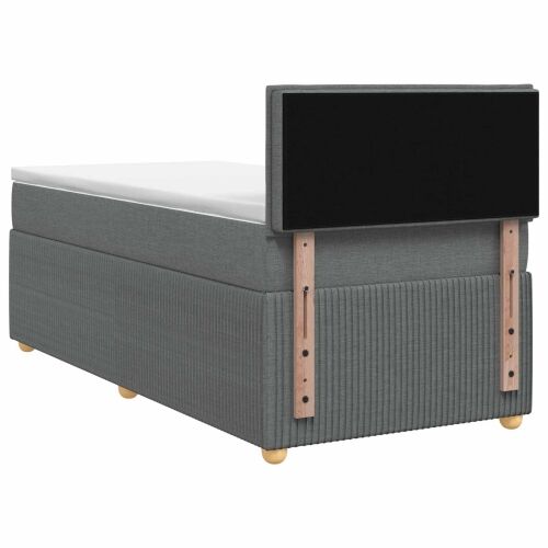Boxspring krevet s madracem Tamnosiva 80 x 200 cm Tkanina - Tamnosiva 80 x 200 cm Dizajn linija Cijena