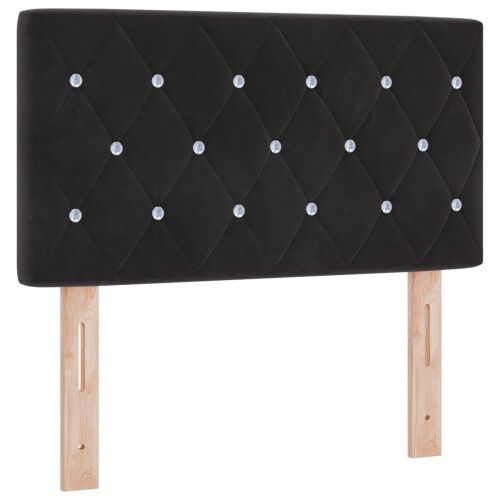 Boxspring krevet s madracem Crna 80 x 200 cm Baršun - Crna 80 x 200 cm Kristal s dugmadima Cijena