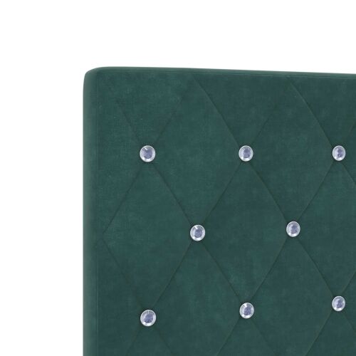 Boxspring krevet s madracem Tamnozelena 90 x 190 cm Baršun - Tamnozelena 90 x 190 cm Kristal s dugmadima Cijena