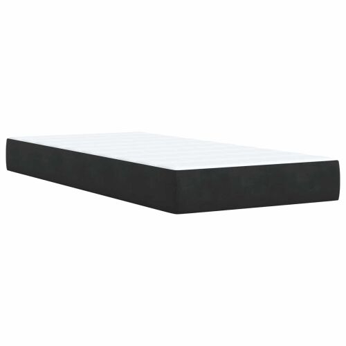 Boxspring krevet s madracem Crna 90 x 200 cm Baršun - Crna 90 x 200 cm Kristal s dugmadima Cijena