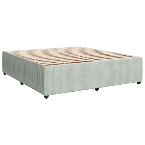 Boxspring krevet s madracem Svjetlosiva 180 x 200 cm Baršun - Svjetlosiva 180 x 200 cm Prošiveno gumbima Cijena