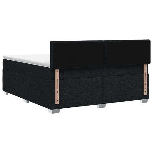 Krevet s box springom, madracem i LED-om Crna 140 x 200 cm - Crna 140 x 200 cm Dizajn linija Cijena
