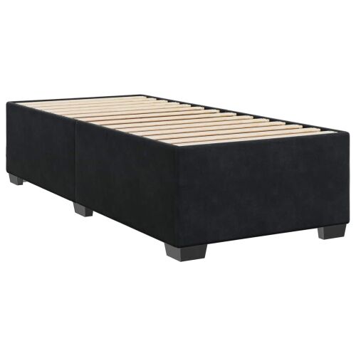 Krevet s box springom, madracem i LED-om Crna 90 x 190 cm - Crna 90 x 190 cm Dizajn s rombovima Cijena