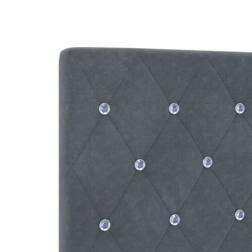 Krevet s box springom, madracem i LED-om Tamnosiva 90 x 200 cm - Tamnosiva 90 x 200 cm Kristal s dugmadima Cijena