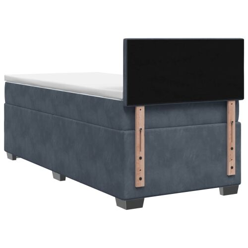 Krevet s box springom, madracem i LED-om Tamnosiva 90 x 200 cm - Tamnosiva 90 x 200 cm Kristal s dugmadima Cijena