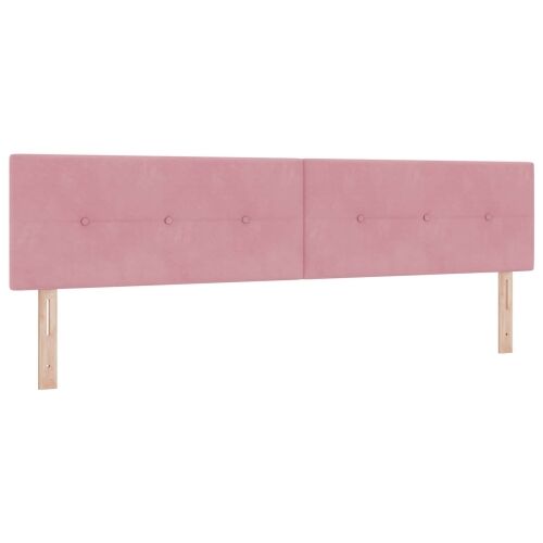 Krevet s box springom, madracem i LED-om Ružičasta 200 x 200 cm - Ružičasta 200 x 200 cm Prošiveno gumbima Cijena