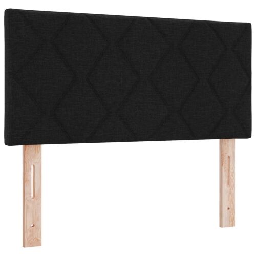 Boxspring krevet s madracem Crna 100 x 200 cm Tkanina - Crna 100 x 200 cm Dizajn s rombovima Cijena