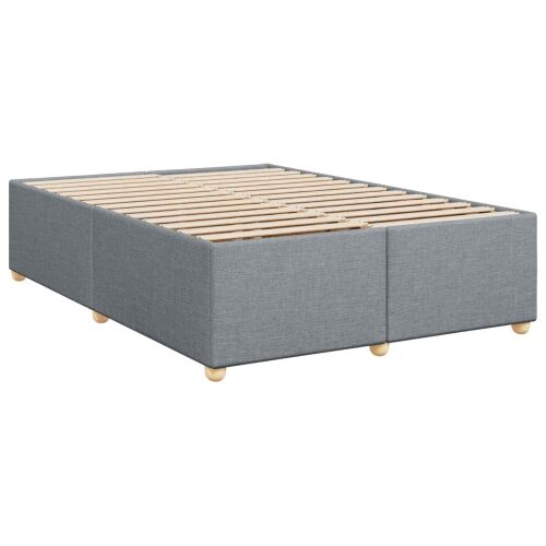 Boxspring krevet s madracem Svjetlosiva 140 x 200 cm Tkanina - Svjetlosiva 140 x 200 cm Dizajn linija Cijena