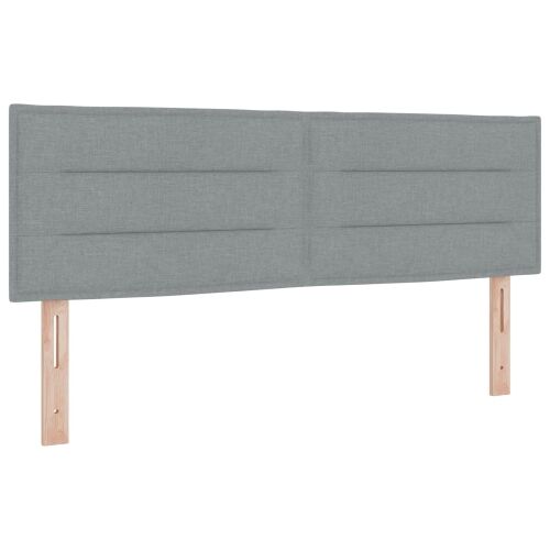 Boxspring krevet s madracem Svjetlosiva 140 x 200 cm Tkanina - Svjetlosiva 140 x 200 cm Dizajn linija Cijena