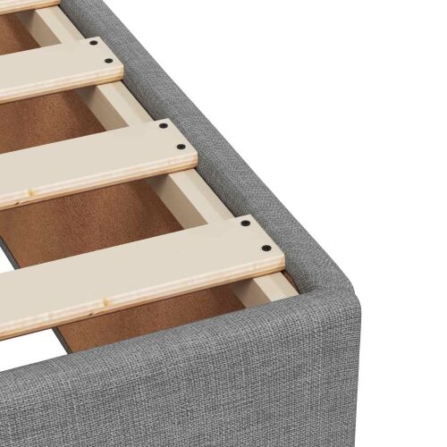 Boxspring krevet s madracem Svjetlosiva 140 x 200 cm Tkanina - Svjetlosiva 140 x 200 cm Dizajn linija Cijena