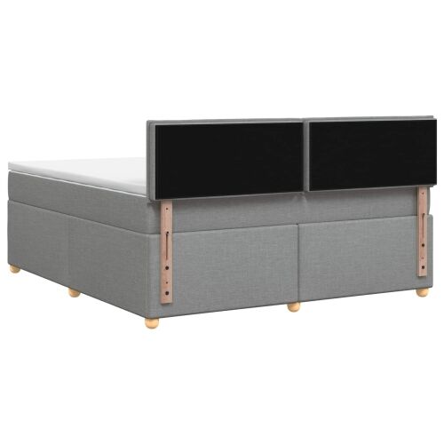 Boxspring krevet s madracem Svjetlosiva 140 x 200 cm Tkanina - Svjetlosiva 140 x 200 cm Dizajn linija Cijena