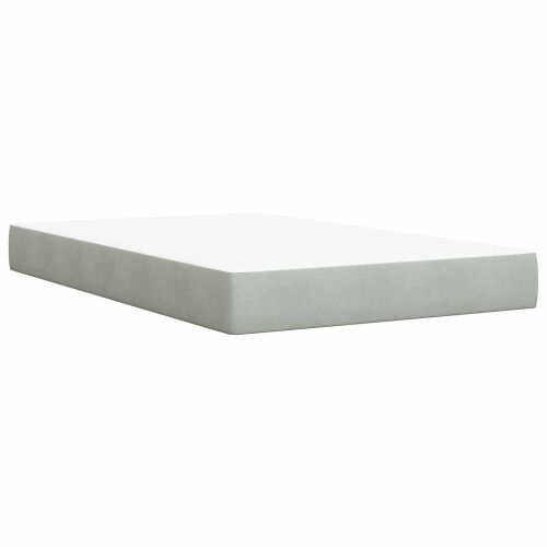Boxspring krevet s madracem Svjetlosiva 120 x 190 cm Baršun - Svjetlosiva 120 x 190 cm Kristal s dugmadima Cijena