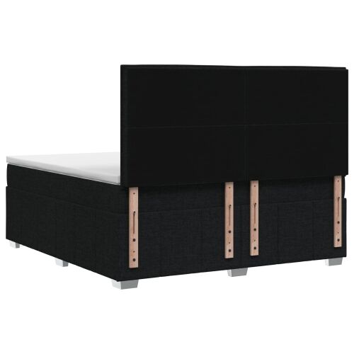 Boxspring krevet s madracem Crna 180 x 200 cm Tkanina - Crna 180 x 200 cm Dizajn linija Cijena