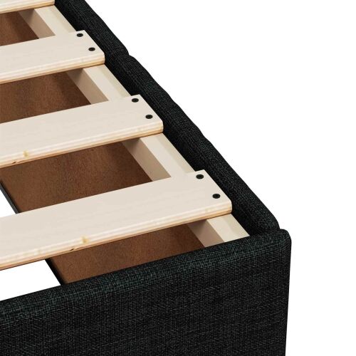 Boxspring krevet s madracem Crna 180 x 200 cm Tkanina - Crna 180 x 200 cm Dizajn linija Cijena