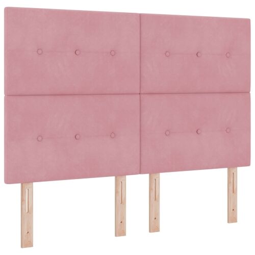Boxspring krevet s madracem Ružičasta 160 x 200 cm Baršun - Ružičasta 160 x 200 cm Prošiveno gumbima Cijena