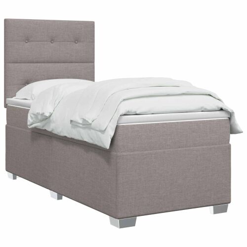 Boxspring krevet s madracem Sivosmeđa 80 x 200 cm Tkanina - Sivosmeđa 80 x 200 cm Prošiveno gumbima Cijena