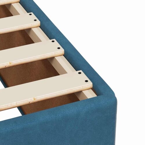 Boxspring krevet s madracem Plava 180 x 200 cm Baršun - Plava 180 x 200 cm Prošiveno gumbima Cijena