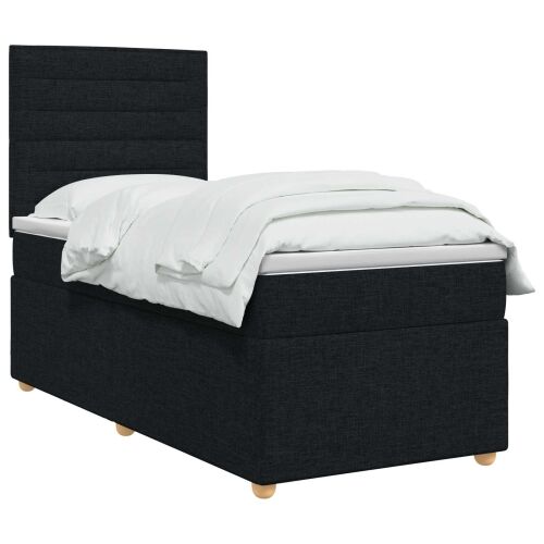Boxspring krevet s madracem Crna 80 x 200 cm Tkanina - Crna 80 x 200 cm Dizajn linija Cijena