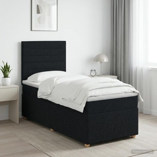 Boxspring krevet s madracem Crna 80 x 200 cm Tkanina - Crna 80 x 200 cm Dizajn linija Cijena