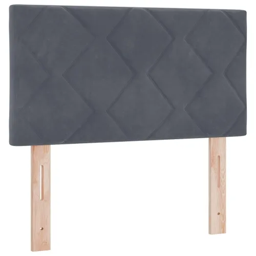 Podesivi krevet s madracem Tamnosiva 80 x 200 cm Baršun - Tamnosiva 80 x 200 cm Dizajn s rombovima Cijena