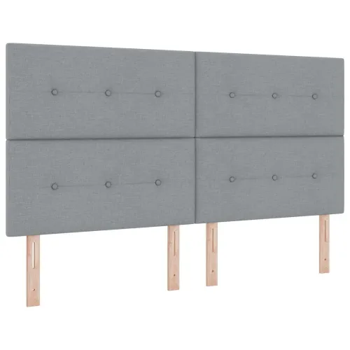 Krevet od pjene s madracem i LED-om Svjetlosiva 180 x 200 cm - Svjetlosiva 180 x 200 cm Prošiveno gumbima Cijena