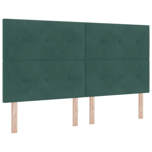 LED krevet za pohranu s madracem Tamnozelena 180 x 200 cm - Tamnozelena 180 x 200 cm Prošiveno gumbima Cijena